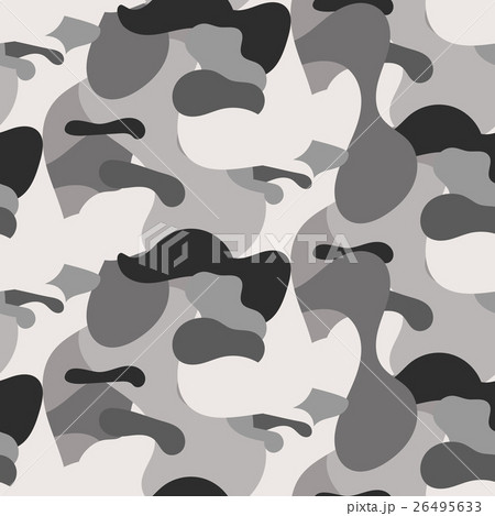 Gray camouflage seamless vector pattern. 26495633