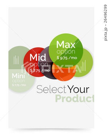 Transparent paper circles with option text Transparent paper circles with option text 26496299