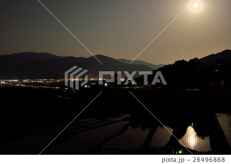 姨捨の棚田夜景 26496868