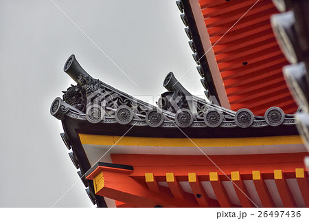 清水寺　三重塔の龍瓦 26497436