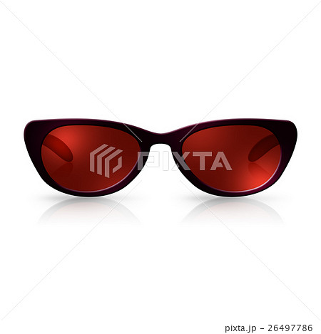 赤いサングラスのイラストのイラスト素材 26497786 Pixta