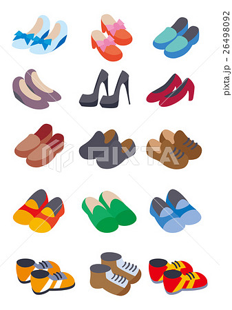 靴屋 靴種類のイラスト素材