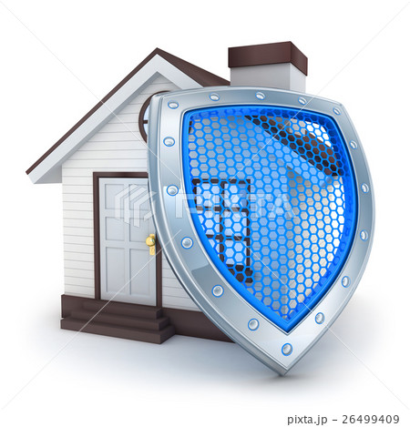 Home and shield 26499409