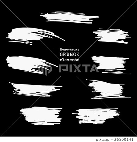 Vector set of black brush strokes. Vector set of black brush strokes. 26500141