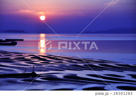 御輿来海岸の夕景 26501283