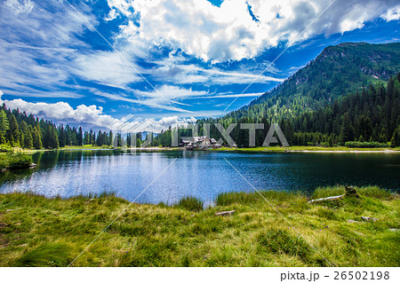 The lake Nambino in the Alps, Trentino, Italy The lake Nambino in the Alps, Trentino, Italy 26502198