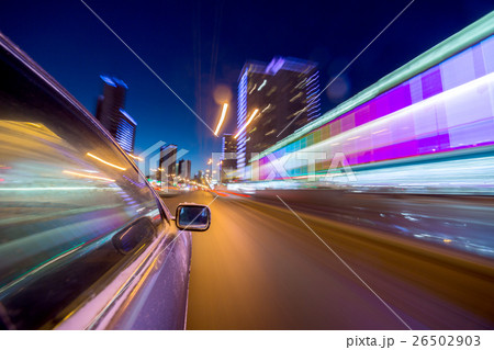 night city drive by car 26502903