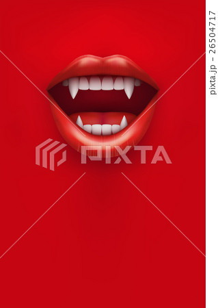 Party Invitation with vampire mouth 26504717