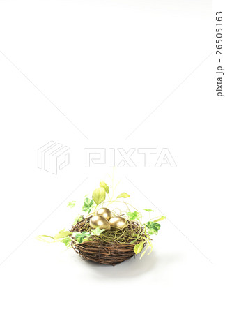 イメージ素材　鳥の巣　金の卵　縁起物 26505163