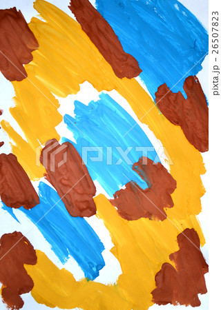 abstract background brush strokes yellow, brown 26507823