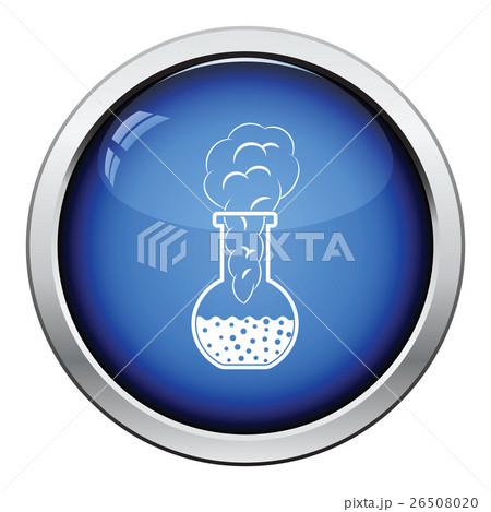 Icon of chemistry bulb with reaction inside Icon of chemistry bulb with reaction inside 26508020