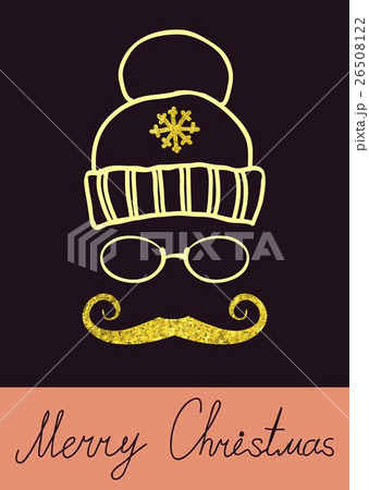 Vector Christmas Calligraphic Design with golden 26508122
