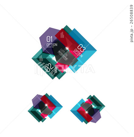 Set of abstract geometric paper graphic layouts Set of abstract geometric paper graphic layouts 26508839
