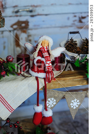 Doll textile in rustic decor for Christmas holiday 26509953