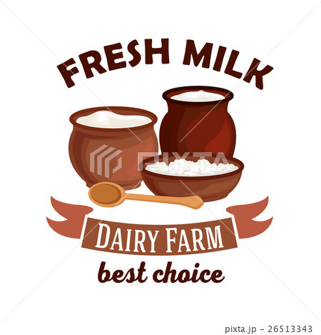 Fresh milk vector isolated icon 26513343