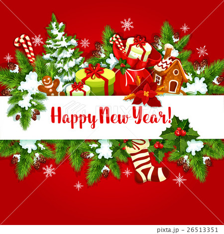 New Year holiday poster design 26513351