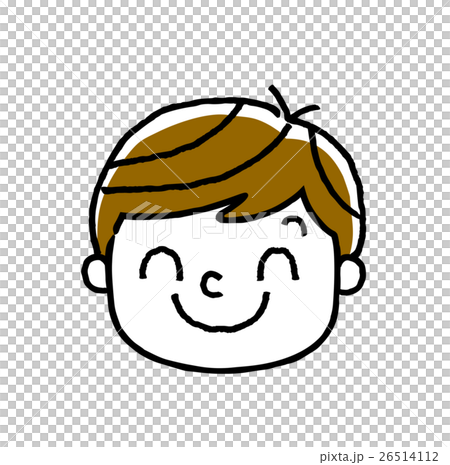 男の子 顔 表情 笑顔のイラスト素材