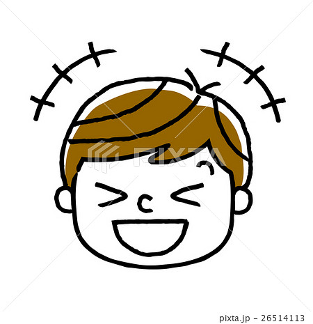 男の子 顔 表情 笑うのイラスト素材 26514113 Pixta