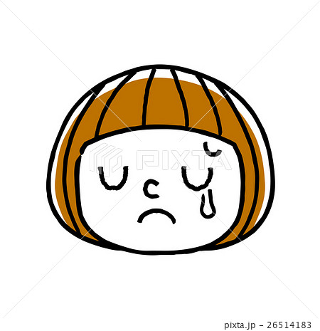 女の子 顔 表情 悲しい 涙のイラスト素材 26514183 Pixta