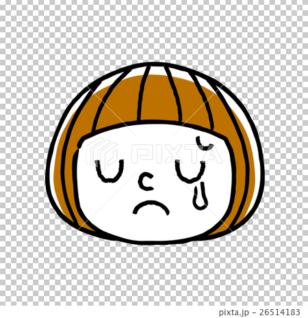 女の子 顔 表情 悲しい 涙のイラスト素材
