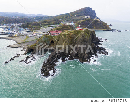 小樽祝津 空撮（日和山燈台 鰊御殿 おたる水族館周辺） 26515718