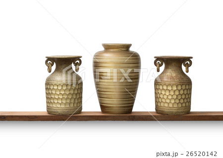 pottery clay ceramic vase isolated on white 26520142