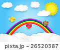 plane fly in sky with cloud and rainbow 26520387