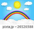rainbow on cloud, vector 26520388