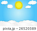cloud with sky background, vector 26520389
