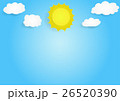 cloud with sky background, vector 26520390