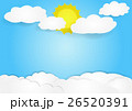 cloud with sky background, vector 26520391