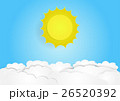 cloud with sky background, vector 26520392