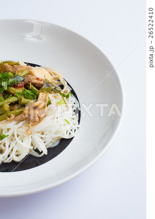Thai rice vermicelli served with curry 26522410
