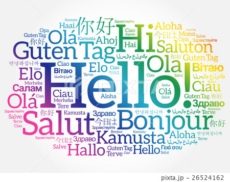 Hello word cloud in different languages Hello word cloud in different languages 26524162