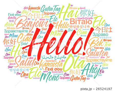 Hello word cloud in different languages Hello word cloud in different languages 26524197