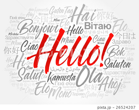 Hello word cloud in different languages 26524207
