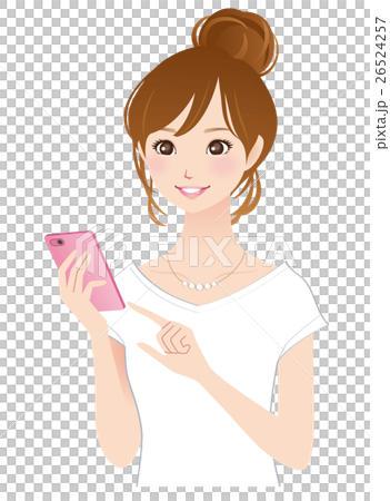 年輕的女士smaho手機 26524257