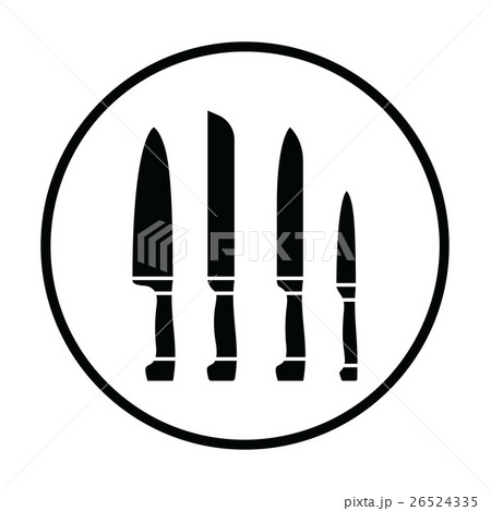 Kitchen knife set icon 26524335