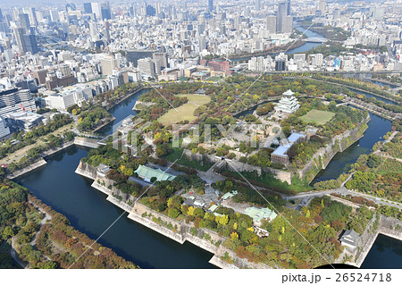 大阪城を空撮 26524718
