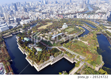 大阪城を空撮 26524722