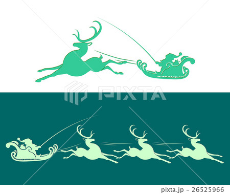 Santa Claus in sleigh with reindeer 26525966