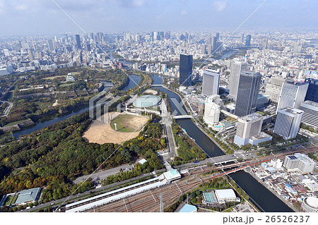 大阪城とOBPを空撮 大阪城とOBPを空撮 26526237