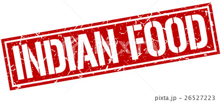 indian food square grunge stamp 26527223