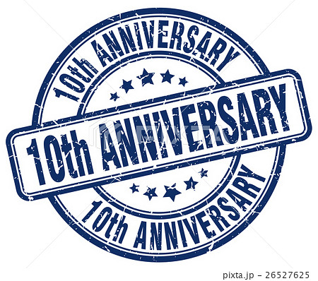 10th anniversary blue grunge stamp 10th anniversary blue grunge stamp 26527625
