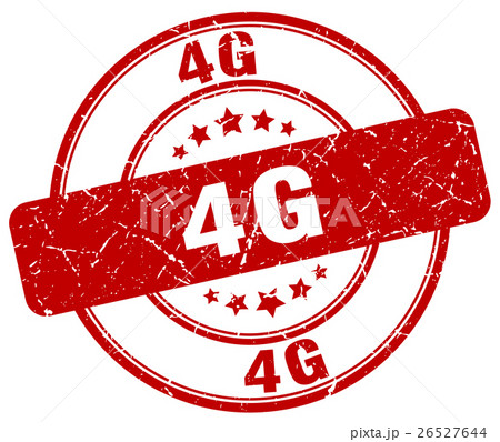 4g red grunge stamp 26527644