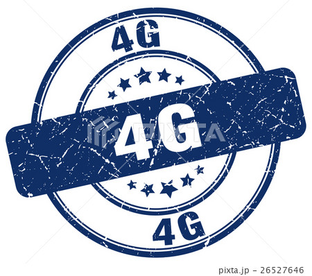 4g blue grunge stamp 26527646