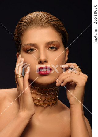 Fashion photo of  blonde woman with styled makeup 26528650