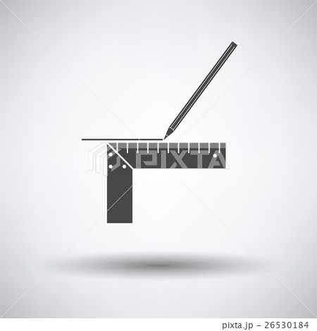 Pencil line with scale icon Pencil line with scale icon 26530184