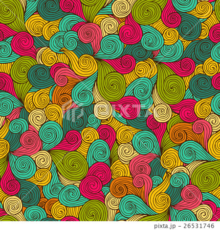 Vector abstract hand-drawn waves texture, wavy 26531746