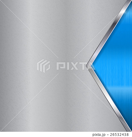 Metal background with blue sectionのイラスト素材 [26532438] - PIXTA